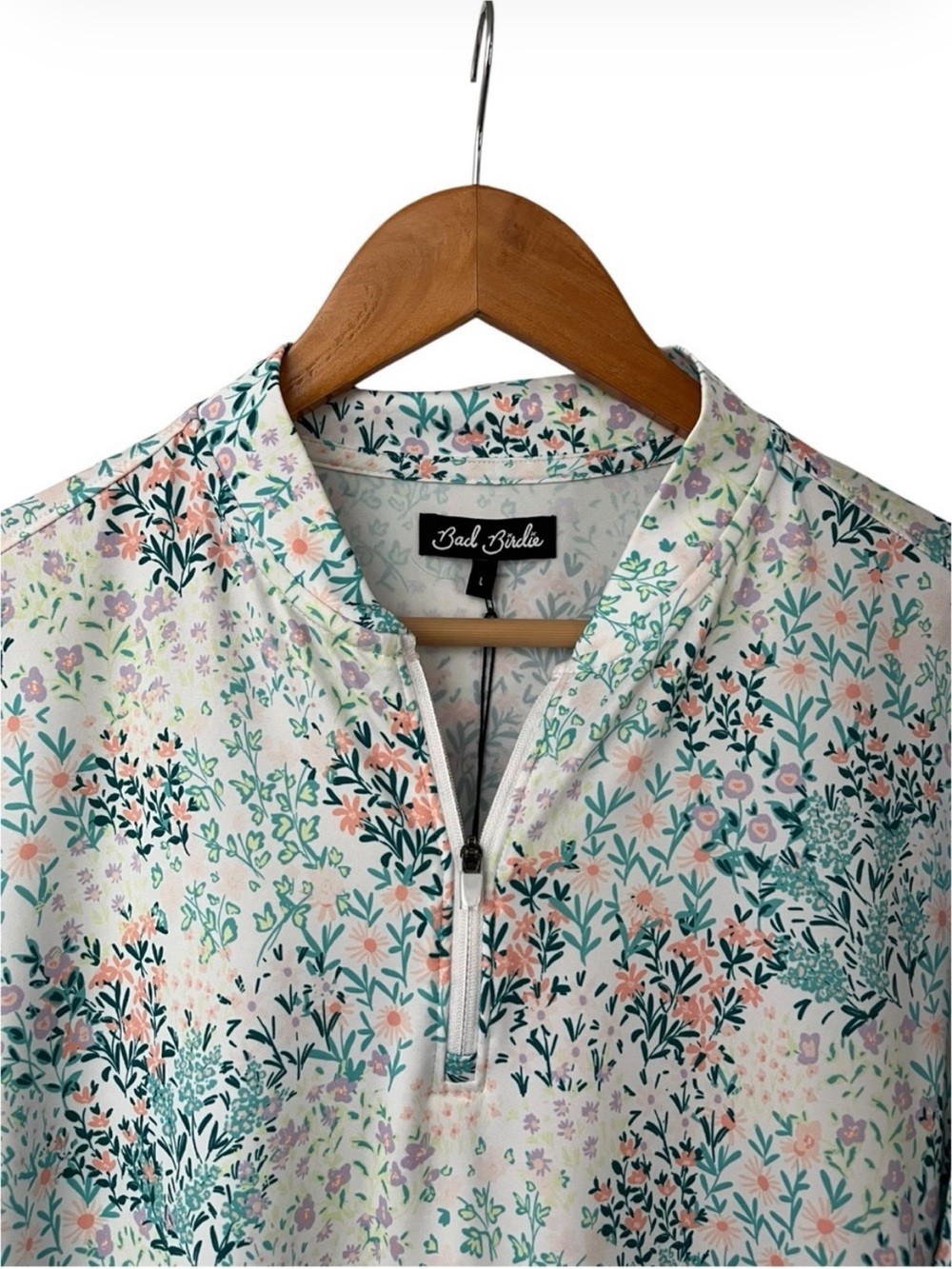 NWT Bad Birdie ladies UV quarter zip - Spring has Sprung size small - Picture 6 of 14